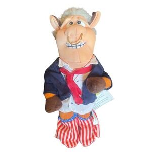 Vintage 1998 Infamous Meanies Bull (Bill) Clinton Plush Satirical Toy NWT